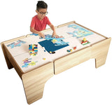 This deluxe 2-in-1 train table also doubles up as a table for your little monkey
