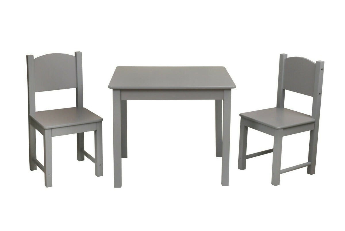 Children's Kids Wooden Table and Chairs White or Grey 38 Years