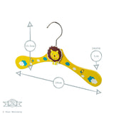 Children's Wooden Hangers | Toddler Hangers | Lion | Pack of 10 | Yellow