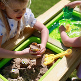 4-in-1: picnic bench, activity station, water station, mud kitchen and sandpit