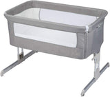 Adjustable Height | Easy Folding Next-to-Me Baby Crib Mattress | Soft Grey