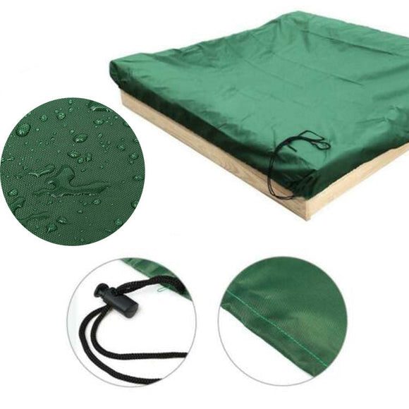 Sandpit cover with drawstring in green 120 x 120cmSandpit Cover | Waterproof and Drawstring | Various Sizes