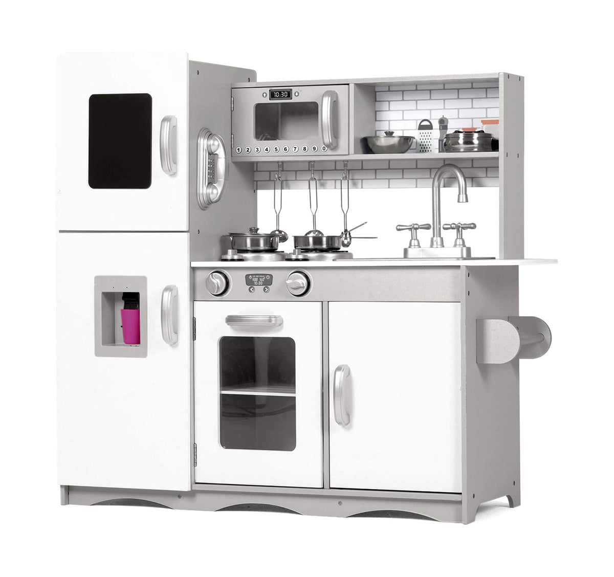 Deluxe Montessori Inspired Wooden Toy Kitchen Working Water Dispense