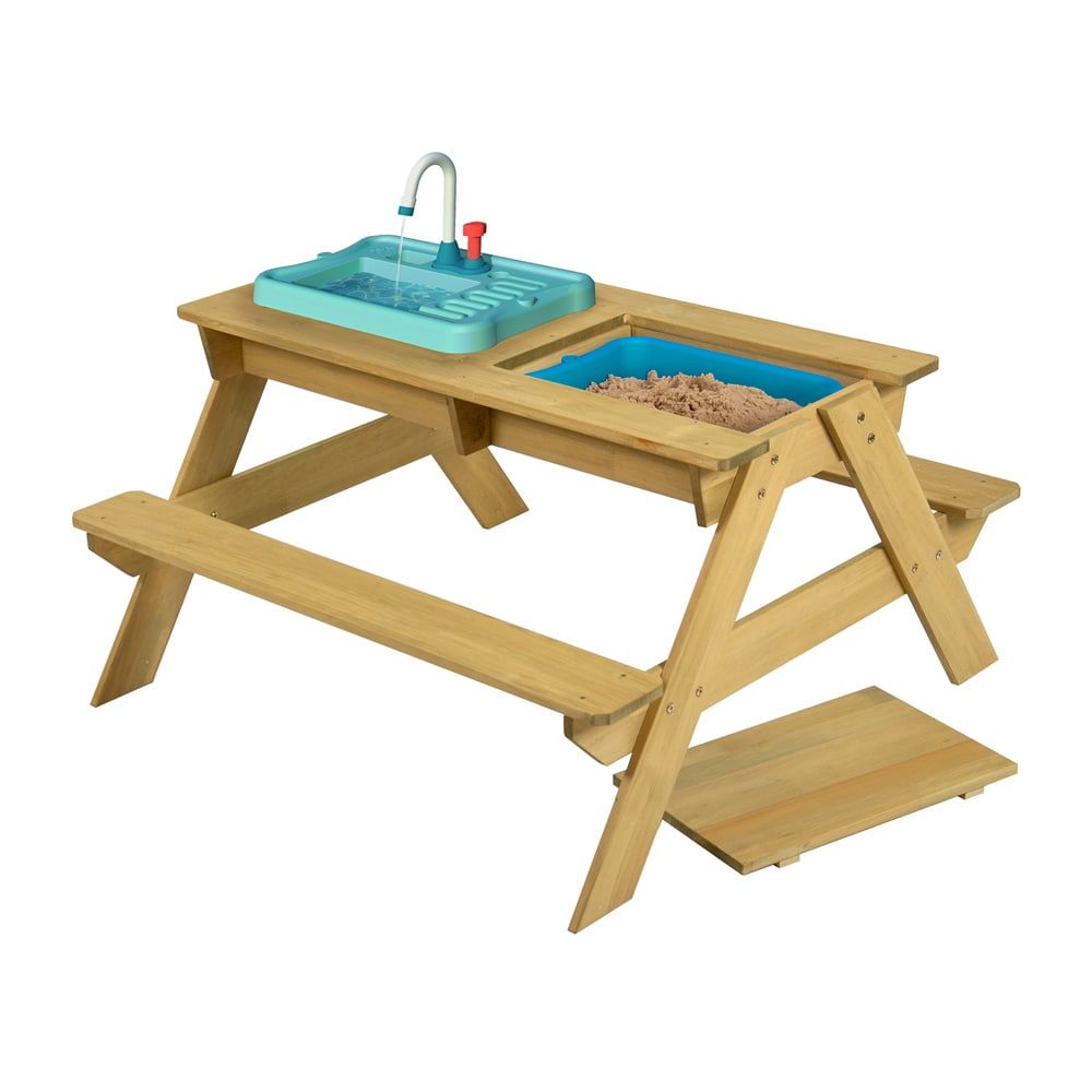 Montessori 5in1 Picnic Bench, Water Station, Sandpit & Mud Kitchen