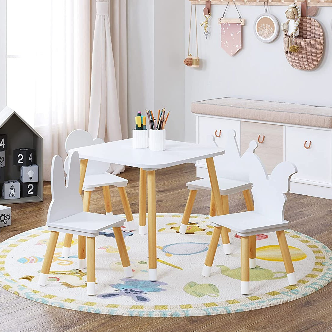 Table Montessori et Chaise Enfant - Bois naturel