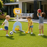 3-in-1 Adjustable Kids Basketball Hoop, Football Goal & Golf Set