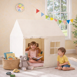 Children’s Large Montessori Wendy House | Play House | 1.3m High | Cream | 3-8 Years