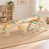 6-in-1 Eco Wooden Climbing Frame | Montessori Pikler Set 