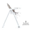 Modern grey weaning highchair with dishwasher-safe removable food tray