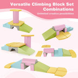 Foam climbing set showing individual shapes.