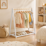 Kids school uniform rail with shoes and backpack