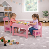 toddler table and chairs wooden play table set
