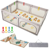Safe baby play area for crawling and standing

