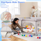 Baby playpen with anti-slip feet and carry bag
