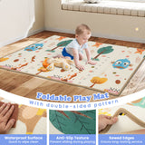 Baby Playpen With Play Mat & Pull-Up Rings | Large Safe Play Area | 147 x 206cm