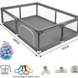 extra large baby playpen 180x150 grey mesh