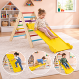 3-in-1 Children's Eco Wood Climbing Frame | Montessori Pikler Triangle, Slide & Climber