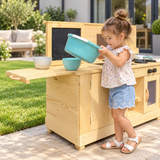 Deluxe Large Heavy Duty Montessori Wooden Kids Mud Kitchen