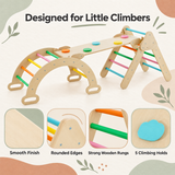 6-in-1 Eco Wood Climbing Frame | Montessori Pikler Set | Arch | Rocker | Slide | Climbing Triangle | Den