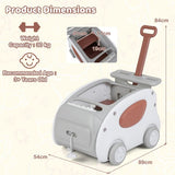 A baby stroller push chair toy shown on a pale beige background with product dimension callouts, including height 84 cm, width 89 cm, and depth 54 cm. The image also includes a small inset showing seat measurements (41 cm, 17 cm, 15 cm), weight capacity 30 kg, and recommended age 3+ years old.