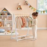 Montessori kids clothes rail for bedroom