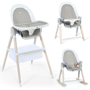 Cadeira alta reclinável para bebê conversível 4 em 1 | Cadeira de balanço | Cadeira baixa | 6m a 6 anos