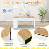 Natural and white art table and chair set dimensions