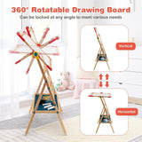 3-in-1 360° Educational Magnetic Art Easel | Whiteboard | Chalkboard | Accessories | 3 Years plus