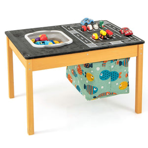 spieltisch mit aufbewahrung Kinder Eco Wood Montessori Aktivitätstisch | Sand- und Wassertisch