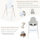 Cadeira alta reclinável conversível 4 em 1 | Cadeira de balanço | Cadeira baixa | Cinza | 6m a 6 anos