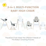 Kombination tilbagelænet barnestol | Gyngestol | Lav stol | Grå | 6m til 6 år