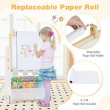 This childrens easel comes with a detachable paper roll holder and 3m of paper is included making this a unique childrens art easel