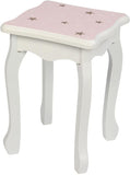 Girls Dressing Table | Vanity Table | Crystal Knobs  | Pink Stars and White | 6 Years Plus