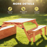 Garden sandpit and picnic table for children
