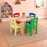 Children's Eco Wooden Table & 4 Chairs Set | New Zealand Pine | 3-8 Years