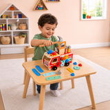 Montessori wooden fire engine tool set for kids