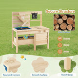 children’s mud kitchen with water sink