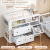 White baby changing unit with two drawers with storage compartments