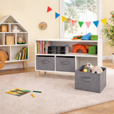 montessori toy storage unit white and grey