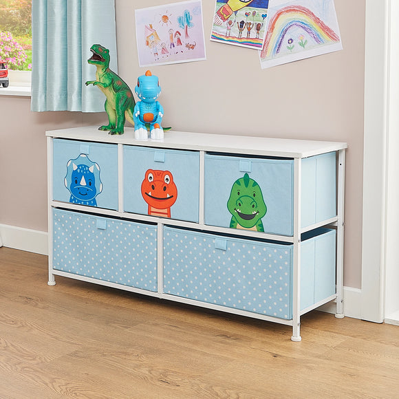 Montessori Dinosaur Toy Storage with Large Drawers | Children's Toy Box | Bench 