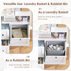 changing unit with two drawers and integrated laundry basket