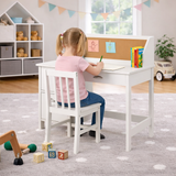 Montessori Scratch-Resistant White Children’s Homework Desk & Chair | Age 5+