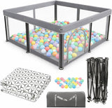 Grey foldable baby playpen 