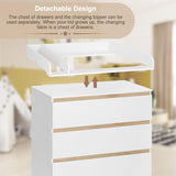 White baby changing unit shown detachable dssign