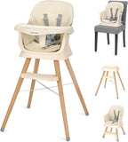 Deluxe 4-in-1 High Chair | Booster | Stool | Low Chair | Grey or Cream