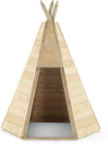 FSC-certified kids outdoor playhouse den in natural wood