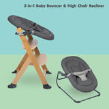 adjustable wooden high chair for babies and toddlers
