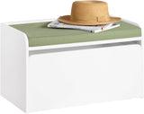 Montessori Toy Box | Toy Chest with Seat Cushion | Mobile Storage Unit  in White