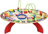 Tablero ocupado Montessori 7 en 1 para niños | Mesa de actividades | Laberinto de cuentas | Música | 3 años+
