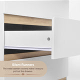 Nursery storage unit with four drawers and changing area